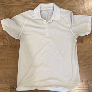 Lululemon white metal vent tech polo medium men